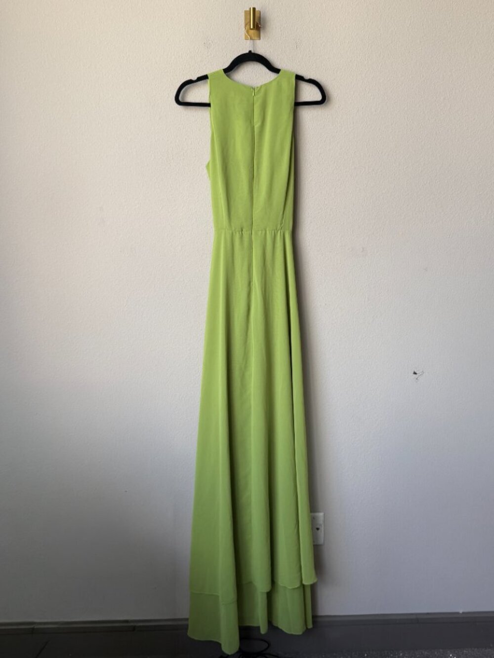 Ellaé Lisqué Femininity Green Chiffon Maxi Dress NWT Size XL - Picture 3 of 5